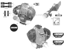 Labels, Kits, and Attachments Diagram and Parts List for PPT-266H E04411001001-E04411999999 Echo Pole Saw