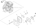 Exhaust Diagram and Parts List for PPT-266H E04411001001-E04411999999 Echo Pole Saw