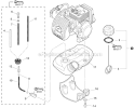 Fuel System Diagram and Parts List for PPT-266H E04512001001-E04512999999 Echo Pole Saw