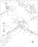 Gear Case, Auto-Oiler Diagram and Parts List for PPT-266H E04512001001-E04512999999 Echo Pole Saw