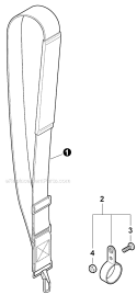 Shoulder Strap Diagram and Parts List for PPT-266H E04512001001-E04512999999 Echo Pole Saw