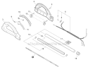 Control Handle, Pipe Assy Diagram and Parts List for PPT-266 E04111001001-E04111999999 Echo Pole Saw