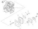 Exhaust Diagram and Parts List for PPT-266 E04111001001-E04111999999 Echo Pole Saw