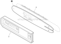 Standard Guide Bar, Sawing Chain Diagram and Parts List for PPT-266 E04212001001-E04212999999 Echo Pole Saw
