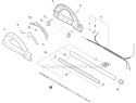 Control Handle, Pipe Assy Diagram and Parts List for PPT-266 E04212001001-E04212999999 Echo Pole Saw