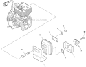 Exhaust Diagram and Parts List for PPT-266 E04212001001-E04212999999 Echo Pole Saw