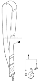 Shoulder Strap Diagram and Parts List for PPT-266 E04313001001-E04313999999 Echo Pole Saw