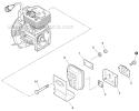Exhaust Diagram and Parts List for PPT-266 E04313001001-E04313999999 Echo Pole Saw