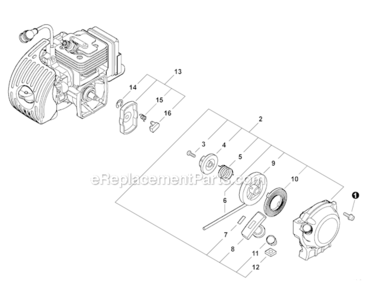 Starter_--_I-30 Diagram and Parts List for PAS-265 S67911001001-S67911999999 Echo Trimmer