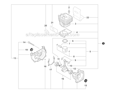 Engine_Short_Block_--_Sb1090 Diagram and Parts List for PAS-265 S67911001001-S67911999999 Echo Trimmer