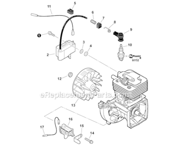 Flywheel_Ignition Diagram and Parts List for PAS-265 S67911001001-S67911999999 Echo Trimmer