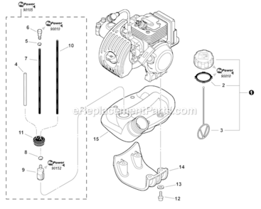 Fuel_System Diagram and Parts List for PAS-265 S67911001001-S67911999999 Echo Trimmer