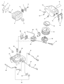 Page H Diagram and Parts List for QV-670 03001001-03999999 Echo Chainsaw