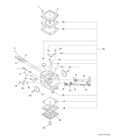 Page B Diagram and Parts List for QV-680 C03403001001-C03403999999 Echo Chainsaw