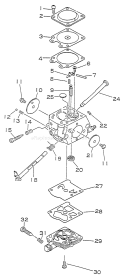 Page A Diagram and Parts List for REC-600 After S/N 001001 Echo Trimmer