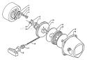 Page E Diagram and Parts List for S-2P  Echo Trimmer