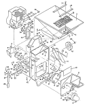 Shredder Frame Diagram and Parts List for SH-8000IC SN: E081543 -1992-1993 Echo Chipper Shredder