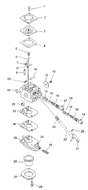 Page A Diagram and Parts List for SHC-1700 Type 1 -After S/N 001001 Echo Hedge Trimmer