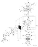 Carburetor Diagram and Parts List for SHC-210 10001001-10999999 Echo Hedge Trimmer