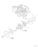 Intake Diagram and Parts List for SHC-210 10001001-10999999 Echo Hedge Trimmer