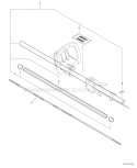 Main Pipe Assembly Diagram and Parts List for SHC-210 10001001-10999999 Echo Hedge Trimmer
