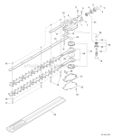 Gear Case Blades Sn 10001001-10001120 Diagram and Parts List for SHC-210 10001001-10999999 Echo Hedge Trimmer