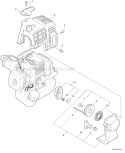 Engine Cover Starter Diagram and Parts List for SHC-210 S68911001001-S68911999999 Echo Hedge Trimmer