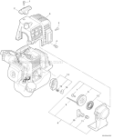 Engine Cover Starter Diagram and Parts List for SHC-210 S77512001001-S77512999999 Echo Hedge Trimmer