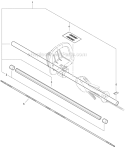 Main Pipe Diagram and Parts List for SHC-225S S86012001001-S86012999999 Echo Hedge Trimmer