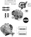Labels and Kits Diagram and Parts List for SHC-225S S86012001001-S86012999999 Echo Hedge Trimmer
