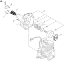 Fan Case, Clutch Diagram and Parts List for SHC-225S S86012001001-S86012999999 Echo Hedge Trimmer