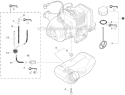 Fuel System Diagram and Parts List for SHC-225S S86012001001-S86012999999 Echo Hedge Trimmer