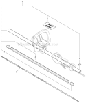 Main Pipe Diagram and Parts List for SHC-225S S86111001001-S86111999999 Echo Hedge Trimmer