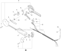 Control Handle and Cable Diagram and Parts List for SHC-225S S86111001001-S86111999999 Echo Hedge Trimmer