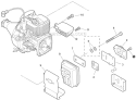 Exhaust Diagram and Parts List for SHC-225S S86111001001-S86111999999 Echo Hedge Trimmer