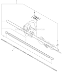 Main Pipe Diagram and Parts List for SHC-225S S86213001001-S86213999999 Echo Hedge Trimmer