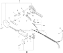 Control Handle and Cable Diagram and Parts List for SHC-225S S86213001001-S86213999999 Echo Hedge Trimmer