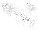 Engine Cover, Starter Diagram and Parts List for SHC-225S S86213001001-S86213999999 Echo Hedge Trimmer