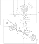 Engine Short Block Diagram and Parts List for SHC-225S S86213001001-S86213999999 Echo Hedge Trimmer