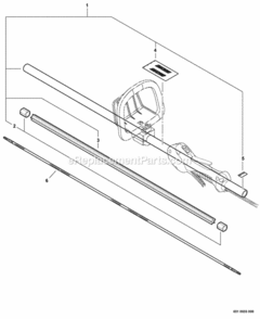 Main_Pipe_Assembly_Driveshaft Diagram and Parts List for SHC-225 S85411001001 - S85411999999 Echo Hedge Trimmer