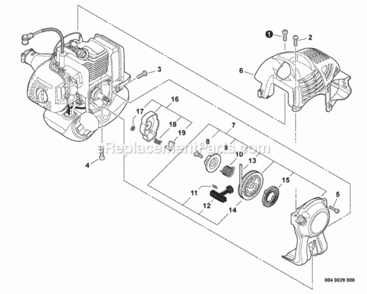 Engine_Cover_Starter Diagram and Parts List for SHC-225 S85411001001 - S85411999999 Echo Hedge Trimmer