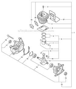 Engine_Short_Block_--Sb1060 Diagram and Parts List for SHC-260 05001001-05999999 Echo Hedge Trimmer