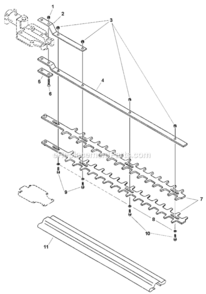 Cutting_Blades Diagram and Parts List for SHC-260 05001001-05999999 Echo Hedge Trimmer