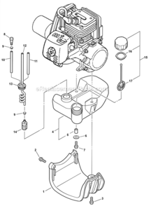 Fuel_System Diagram and Parts List for SHC-260 05001001-05999999 Echo Hedge Trimmer