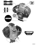 Page K Diagram and Parts List for SHC-265 S84713001001-S84713999999 - Echo Hedge Trimmer
