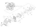 Intake Diagram and Parts List for SHC-266 T44113001001-T44113999999 Echo Hedge Trimmer