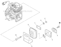 Exhaust Diagram and Parts List for SHC-266 T44113001001-T44113999999 Echo Hedge Trimmer