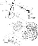 Flywheel, Ignition Diagram and Parts List for SHC-266 T44113001001-T44113999999 Echo Hedge Trimmer