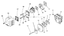 Page E Diagram and Parts List for SRM-200BE  Echo Trimmer