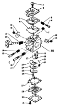 Page A Diagram and Parts List for SRM-200D  Echo Trimmer